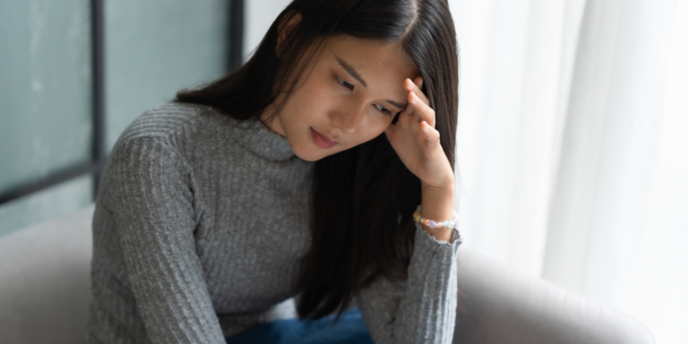 A girl is feeling the Effects of Depression on Life in delhi